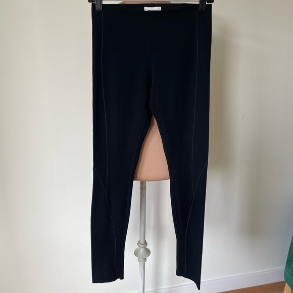 Helmut Lang Reflex Stitch Seam Accent Black Stretch Gabardine Legging Pants XS - Picture 1 of 7